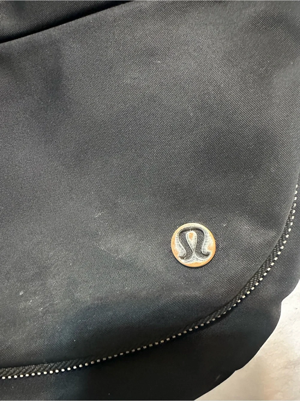 lululemon athletica Black Crossbody Messenger with Silver Accents
